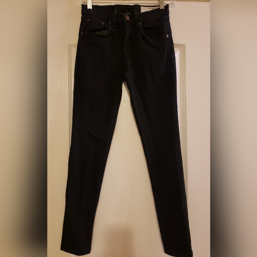 rag & bone High-Rise Skinny Jean Size 26 Denim Color Coal